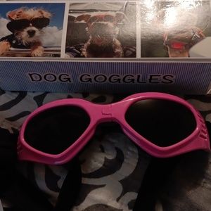 New pink dog goggles